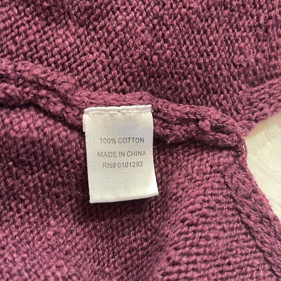 Lulu-B Maroon Knit Quarter Sleeve Sweater sz S/M - Picture 9 of 10